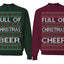Full of Christmas Cheer Beer Husband Wife Couple Sweatshirt Ugly Christmas Matching Couples