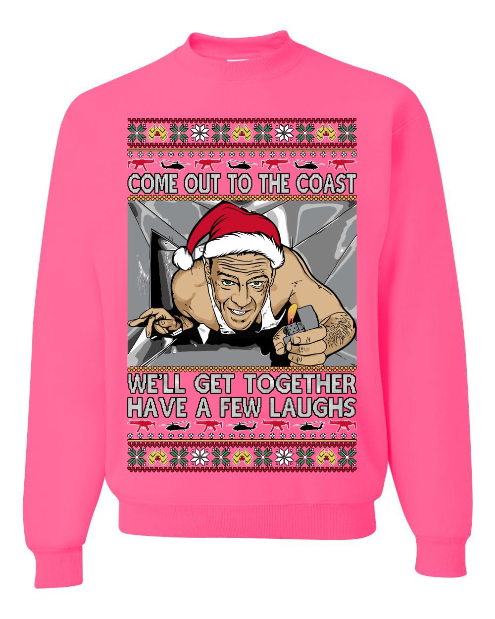 Nakatomi Christmas Party McClane Ugly Christmas Sweater Crewneck Sweatshirt