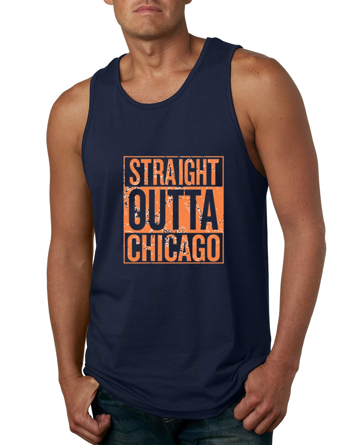 Straight Outta State Fan Fantasy Sports Mens Graphic Tank Top
