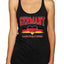 Flag Heart Soccer Fan | Women's Novelty Shirt | Game Day Gift for Her Tri-Blend Racerback Tank Top
