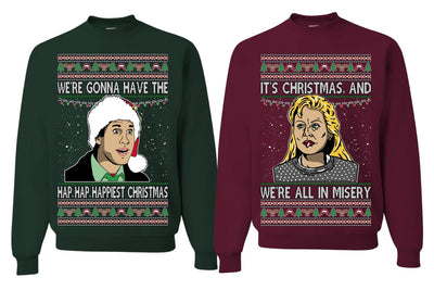 It's Christmas and We're All In Misery Couples Sweatshirt Ugly Christmas Matching