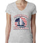 Funny Island Pop Culture Womens Junior Fit V-Neck Tee