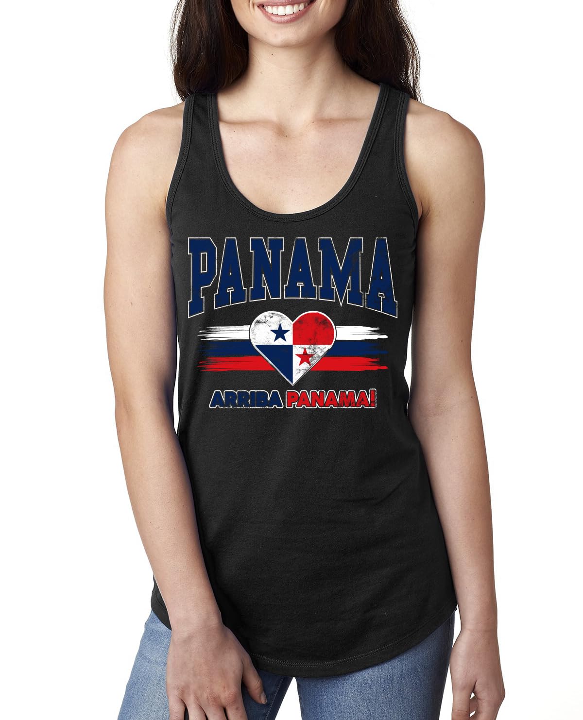 Flag Heart Soccer Fan, Women's Novelty Shirt, Game Day Gift for Her Racerback Tank Top