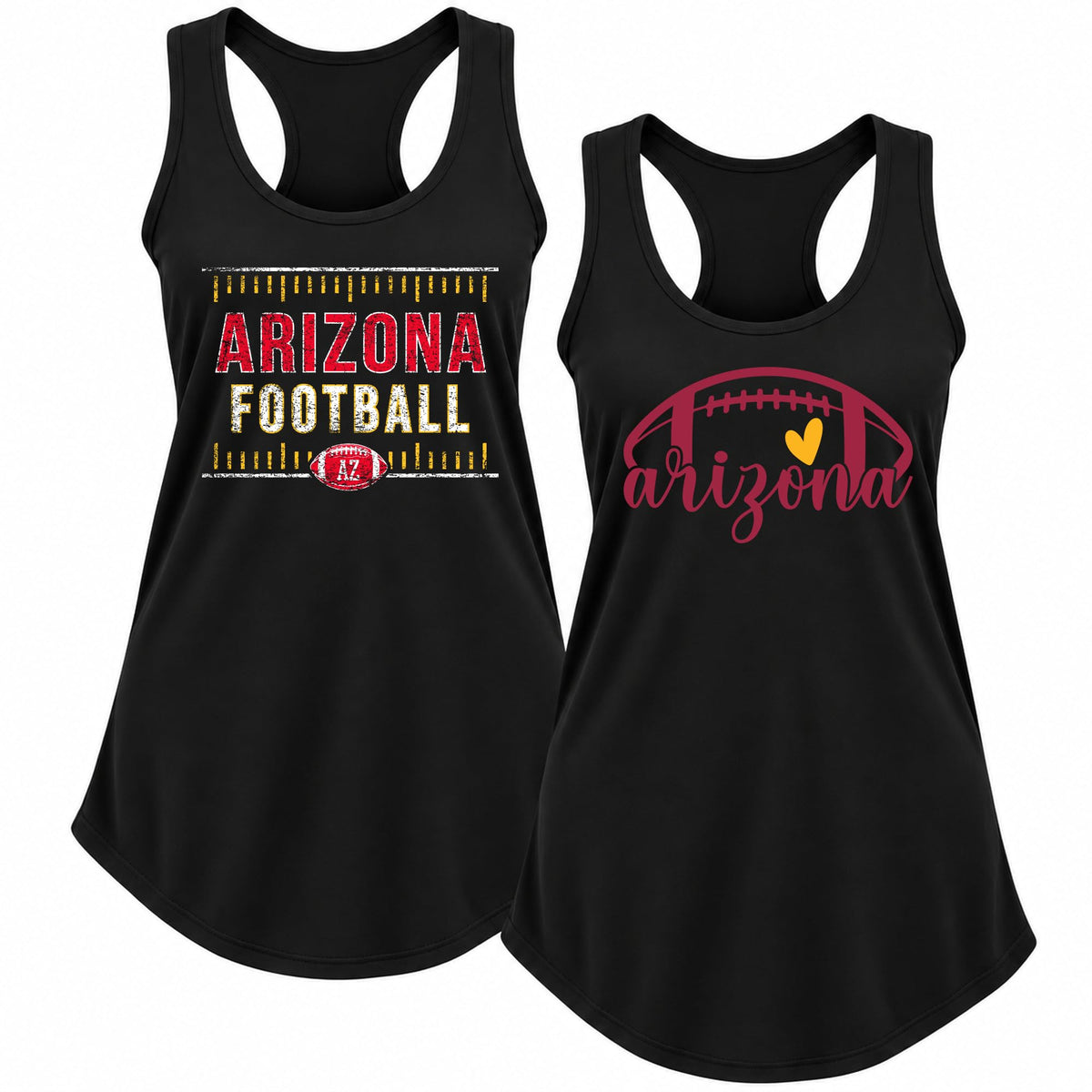 Vintage American Football Team 2 Pack Sports Ladies Racerback Tank Top