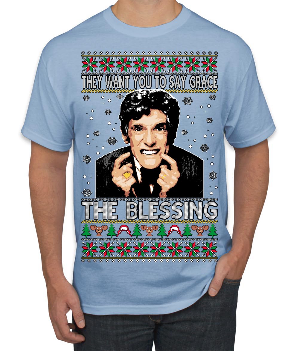 Funny Uncle Louis Classic Holiday 80s Xmas Movies Ugly Christmas Men's T-Shirt
