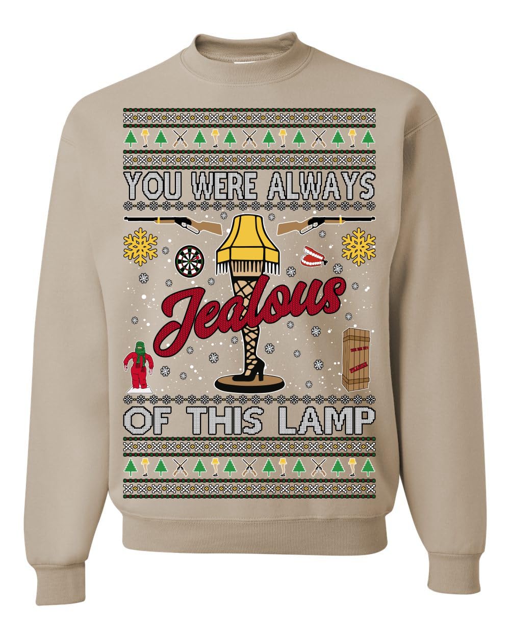 Fragile Leg Lamp Ugly Christmas Sweater Unisex Crewneck Graphic Sweatshirt