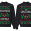The Stocking, The Stocking Stuffer Couples  Matching Ugly Christmas Sweatshirts