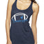 Football Hometown Fan Heart Script Writing Sports Tri-Blend Racerback Tank Top