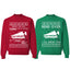 Tree That Big Bend Over and I'll Show You Ugly Christmas Matching Couples Unisex Crewneck Sweatshirt
