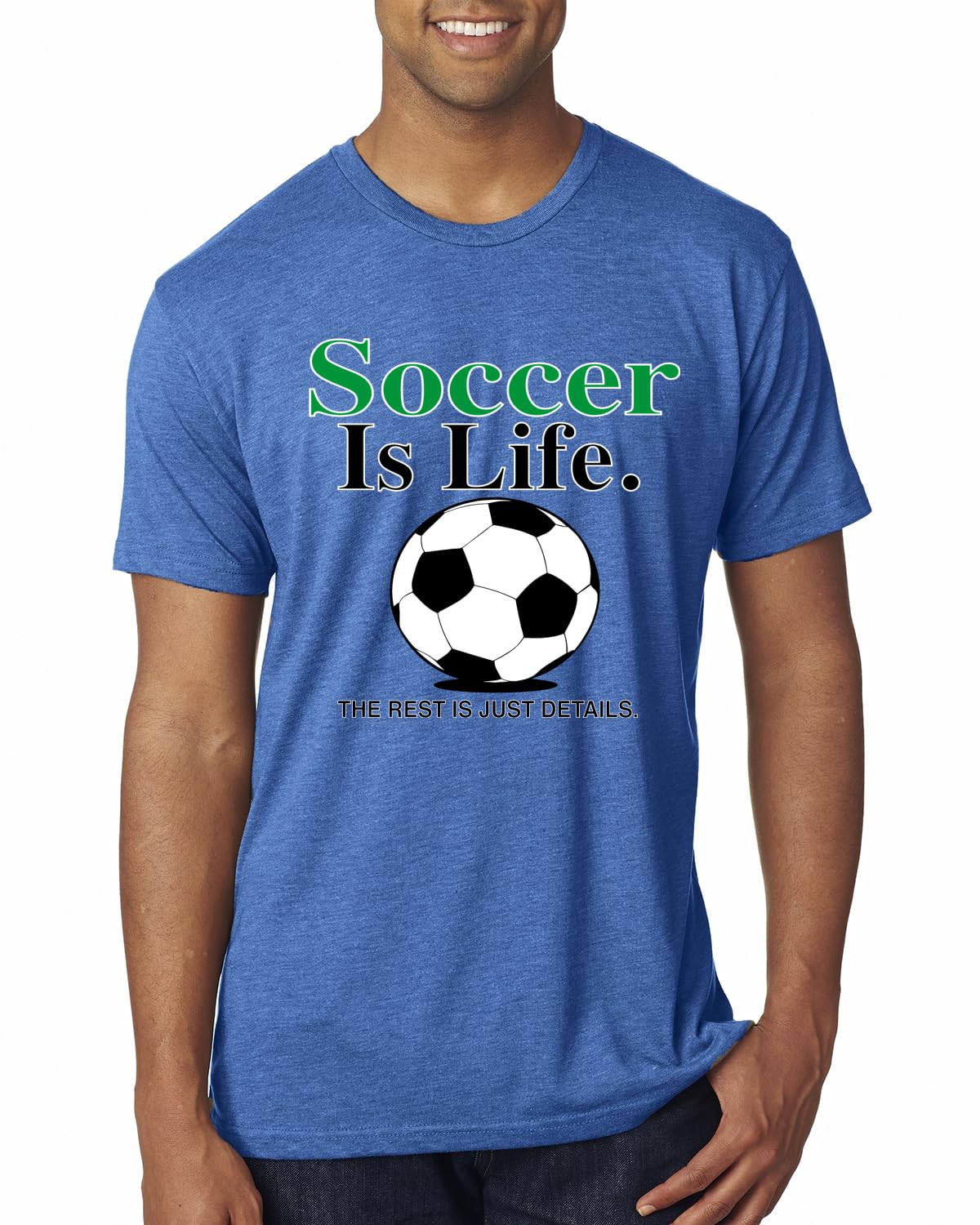 Soccer is Life, the Rest is Just Details Retro 90s Sports Mens Premium Tri Blend T-Shirt