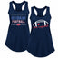 Vintage American Football Team 2 Pack Sports Ladies Racerback Tank Top