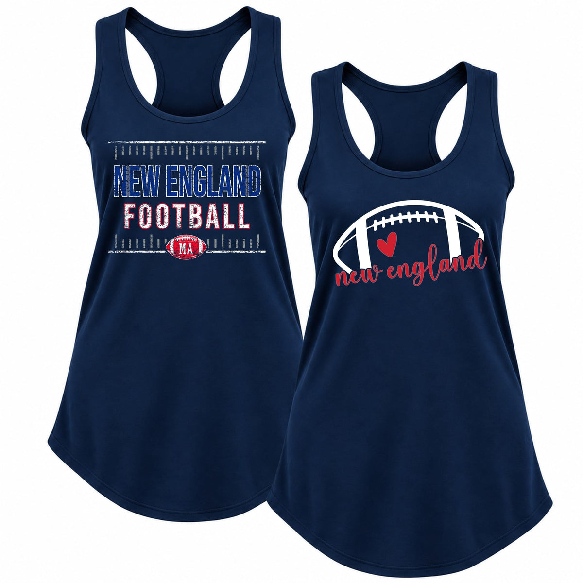 Vintage American Football Team 2 Pack Sports Ladies Racerback Tank Top