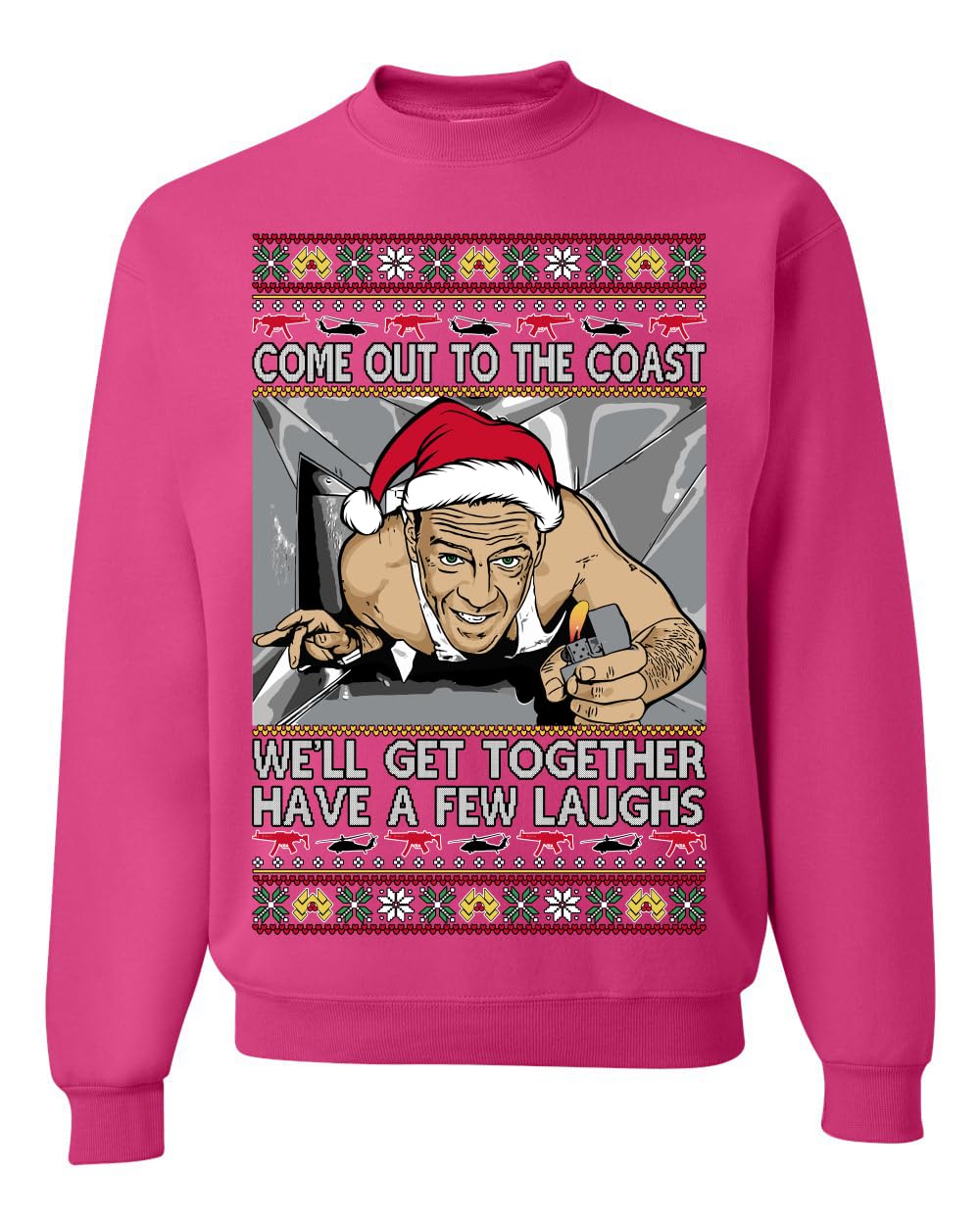 Nakatomi Christmas Party McClane Ugly Christmas Sweater Crewneck Sweatshirt