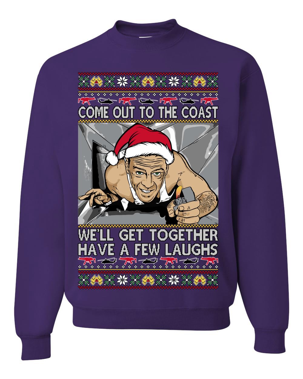 Nakatomi Christmas Party McClane Ugly Christmas Sweater Crewneck Sweatshirt