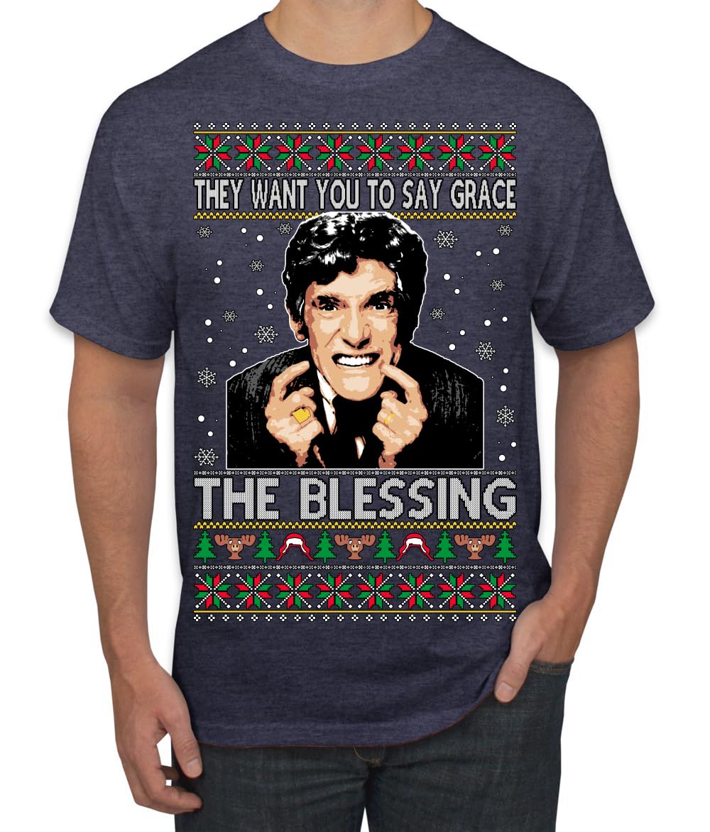 Funny Uncle Louis Classic Holiday 80s Xmas Movies Ugly Christmas Men's T-Shirt