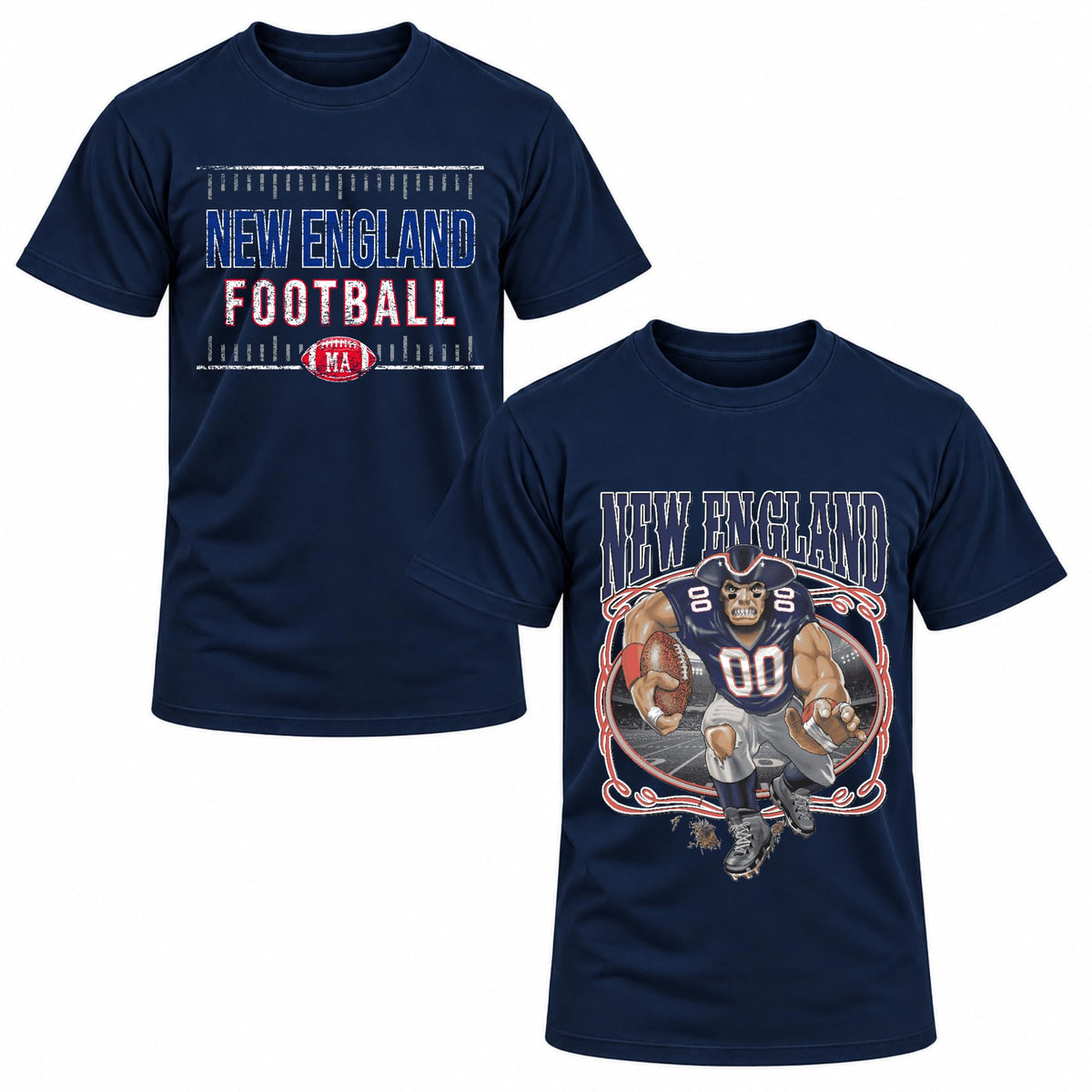 Football Fan 2 Pack Mens Tee Unisex Tshirt Graphic Football Team Tee
