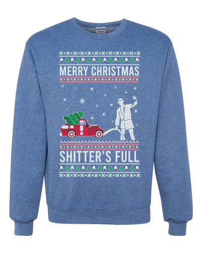 Shitter's Full Ugly Ugly Christmas Sweater Unisex Crewneck Sweatshirt