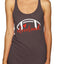 Football Hometown Fan Heart Script Writing Sports Tri-Blend Racerback Tank Top