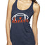 Football Hometown Fan Heart Script Writing Sports Tri-Blend Racerback Tank Top