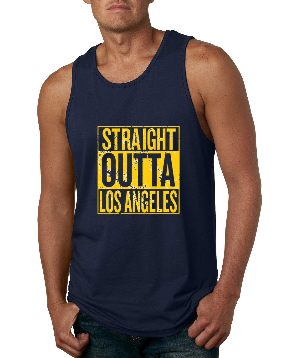 Straight Outta State Fan Fantasy Sports Mens Graphic Tank Top