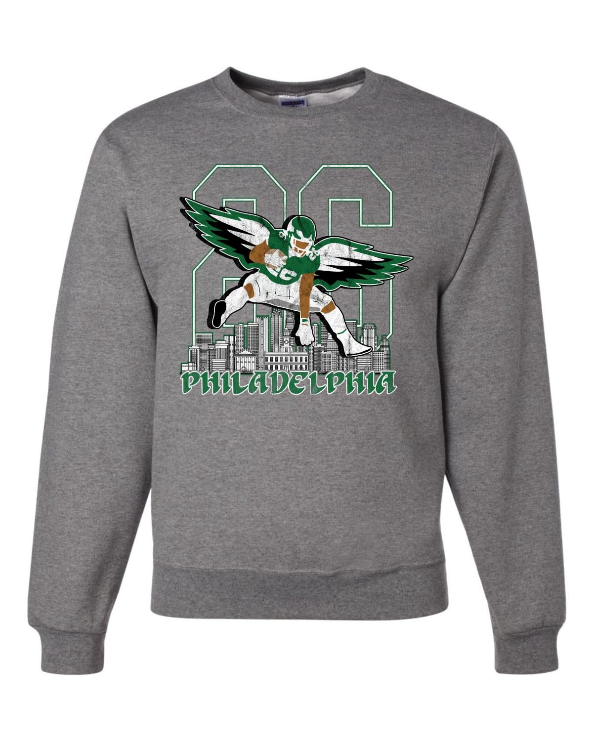 PHI Fantasy Football Sports Fan Pullover Soft Cotton Blend Graphic Unisex Crewneck Sweatshirt