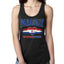Flag Heart Soccer Fan, Women's Novelty Shirt, Game Day Gift for Her Racerback Tank Top