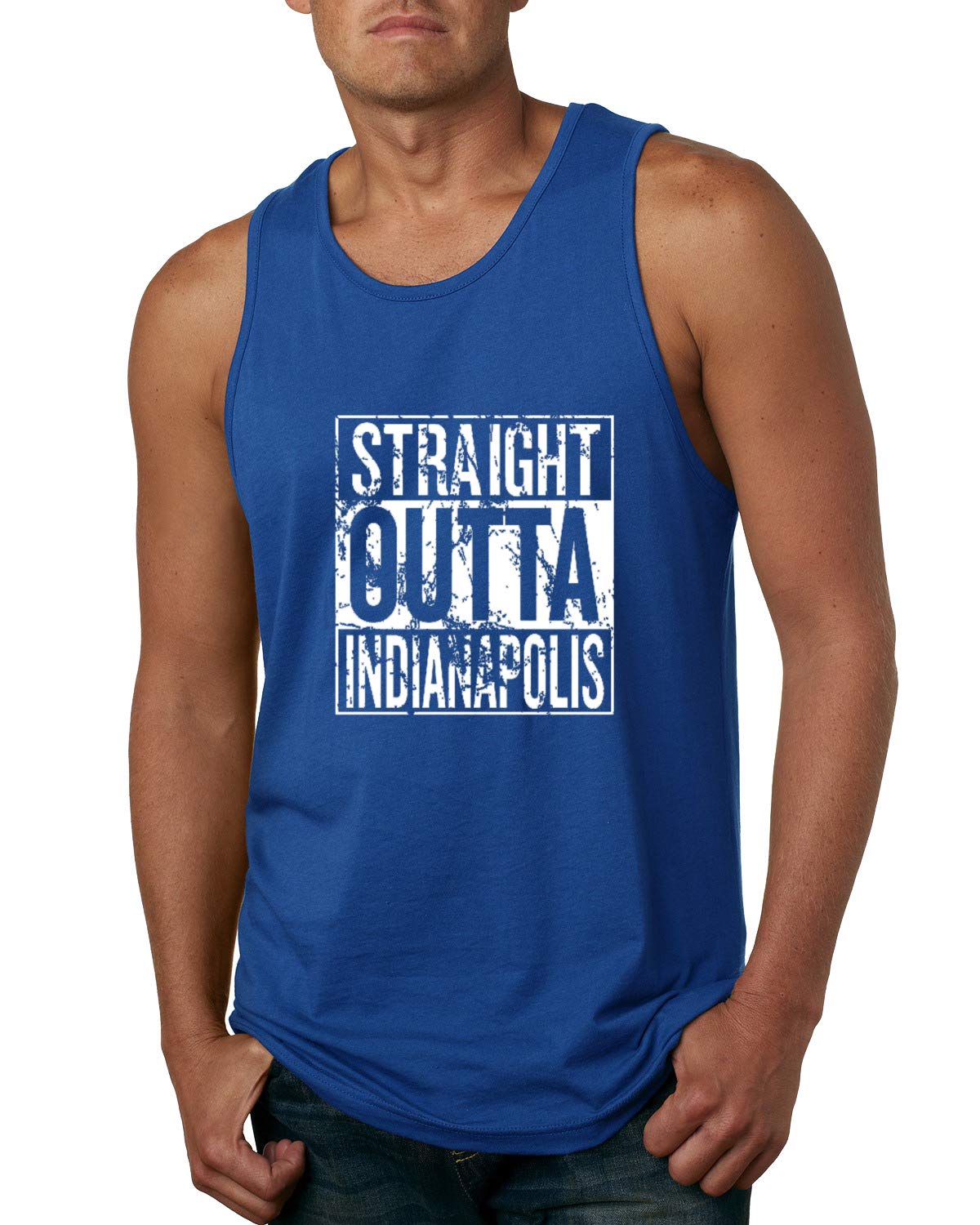 Straight Outta State Fan Fantasy Sports Mens Graphic Tank Top