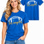 Womens Football Fan Cotton Tee Graphic We love City T Shirt