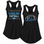 Vintage American Football Team 2 Pack Sports Ladies Racerback Tank Top