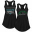 Vintage American Football Team 2 Pack Sports Ladies Racerback Tank Top
