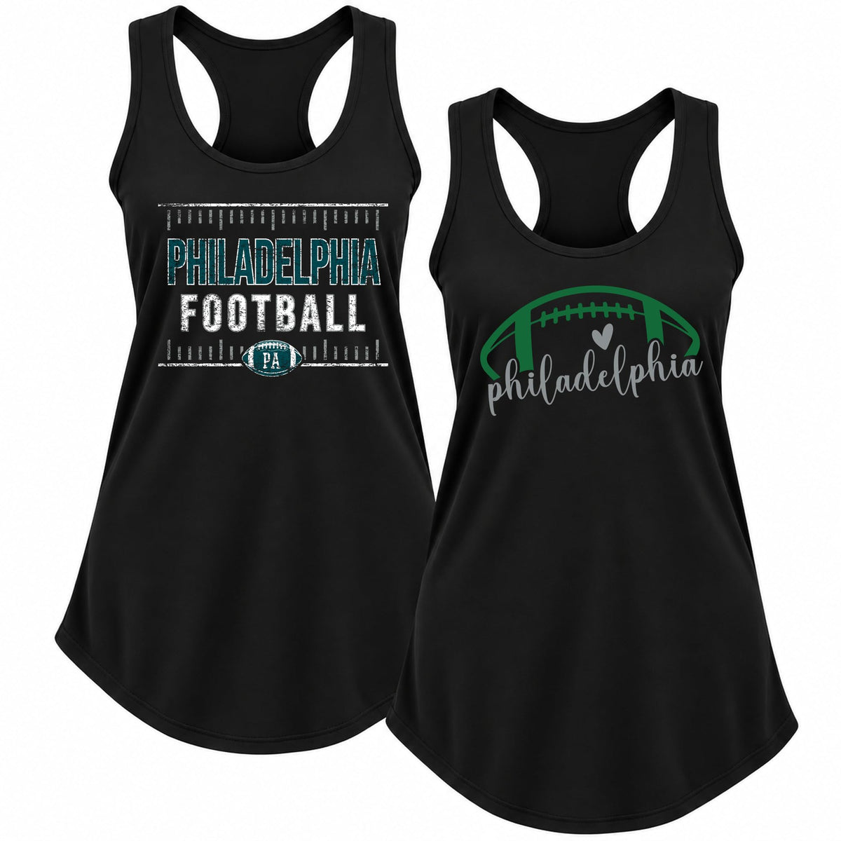 Vintage American Football Team 2 Pack Sports Ladies Racerback Tank Top