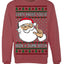 Santa Knows You've Been a Dumb Bitch Funny Vulgar Ugly Christmas Sweater