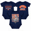 3-Pack Baby Bodysuit American Football Fan for Boys Girls Newborn Infant