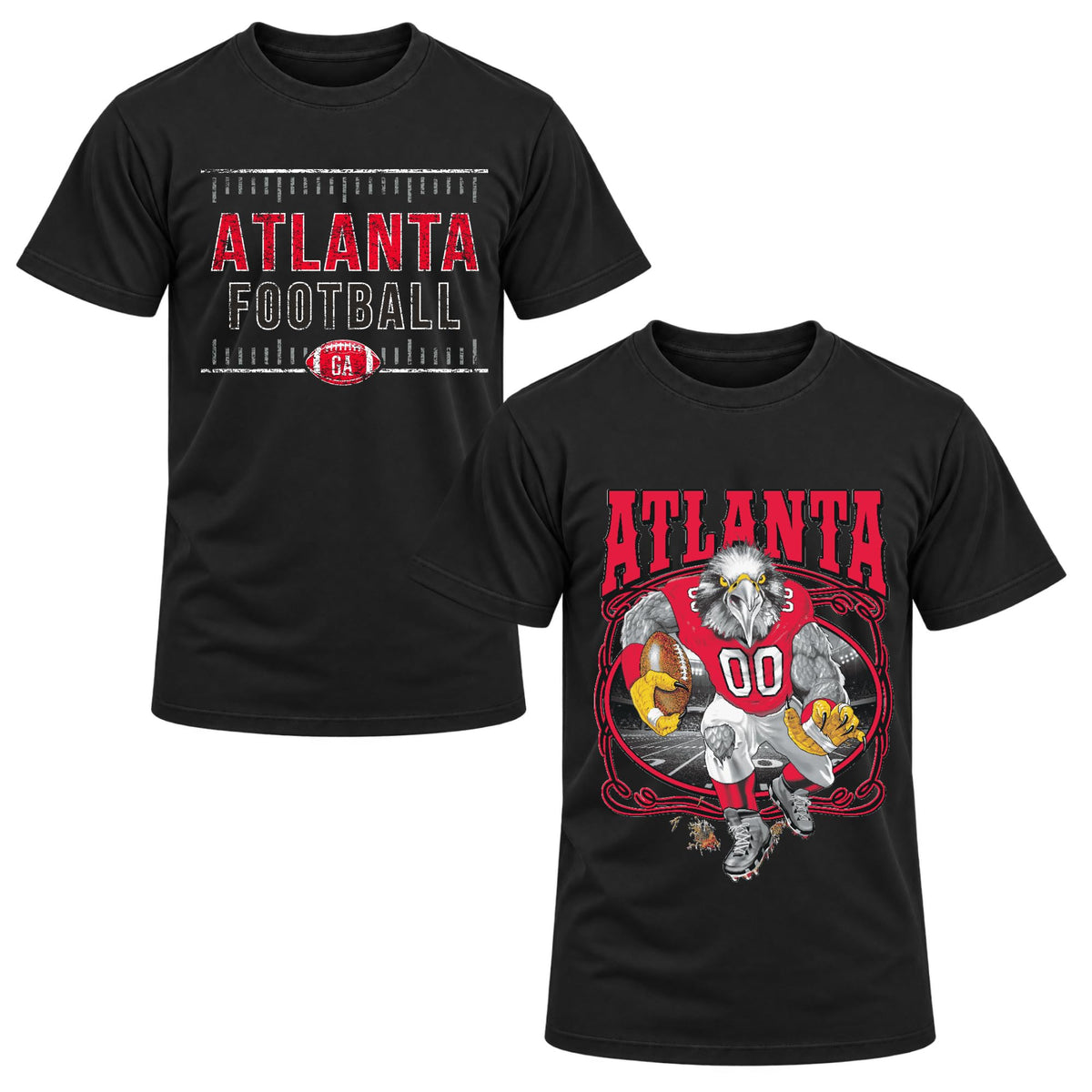 Football Fan 2 Pack Mens Tee Unisex Tshirt Graphic Football Team Tee