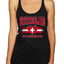 Flag Heart Soccer Fan | Women's Novelty Shirt | Game Day Gift for Her Tri-Blend Racerback Tank Top