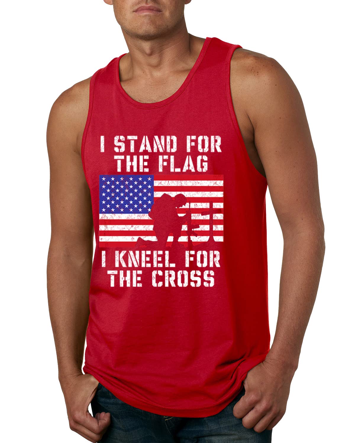 Beer Bacon Guns Freedom Funny America USA Drinking Independence Day Mens Graphic Tank Top