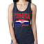 Flag Heart Soccer Fan, Women's Novelty Shirt, Game Day Gift for Her Racerback Tank Top