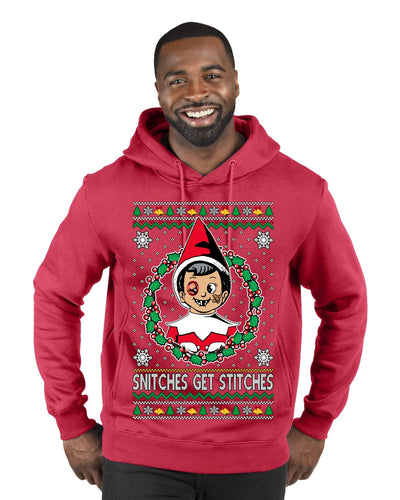Snitches Get Stitches Ugly Christmas Sweater Unisex Crewneck Sweatshirt
