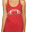 Football Hometown Fan Heart Script Writing Sports Tri-Blend Racerback Tank Top