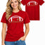 Womens Football Fan Cotton Tee Graphic We love City T Shirt
