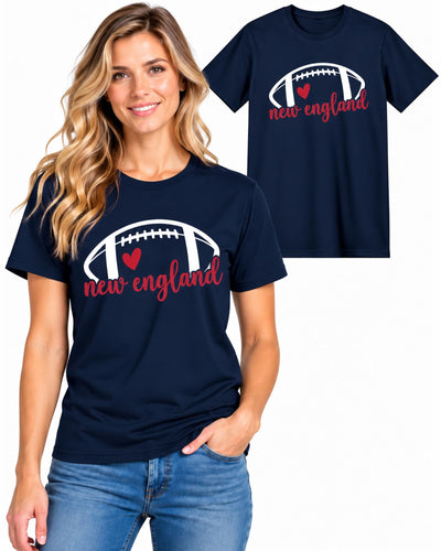 Womens Football Fan Cotton Tee Graphic We love City T Shirt