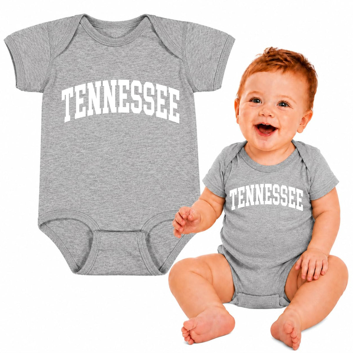 State of Tennessee College Style Fashion Baby Creeper Boys Girls Infant Bodysuit
