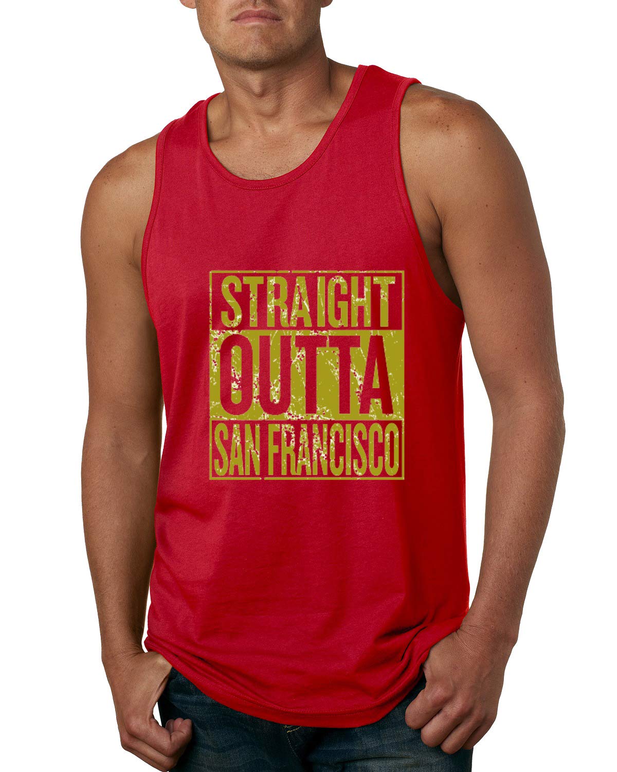 Straight Outta State Fan Fantasy Sports Mens Graphic Tank Top