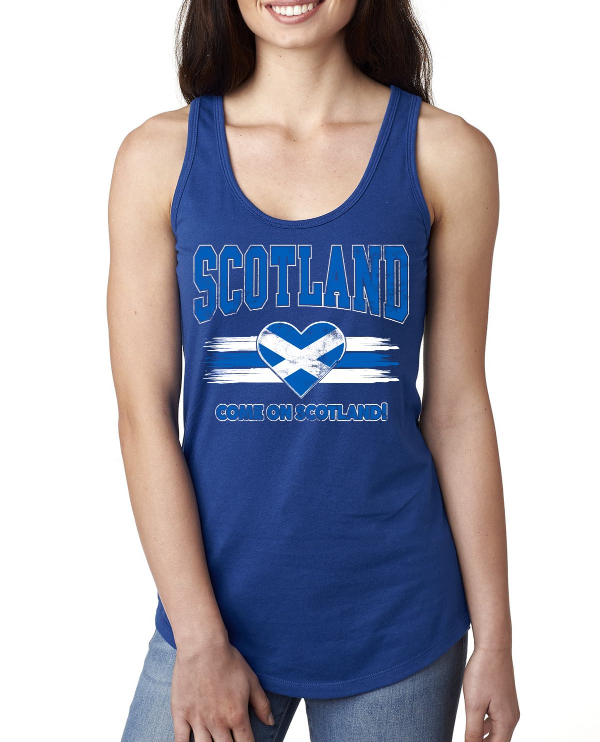 Flag Heart Soccer Fan, Women's Novelty Shirt, Game Day Gift for Her Racerback Tank Top