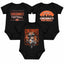 3-Pack Baby Bodysuit American Football Fan for Boys Girls Newborn Infant