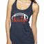 Football Hometown Fan Heart Script Writing Sports Tri-Blend Racerback Tank Top