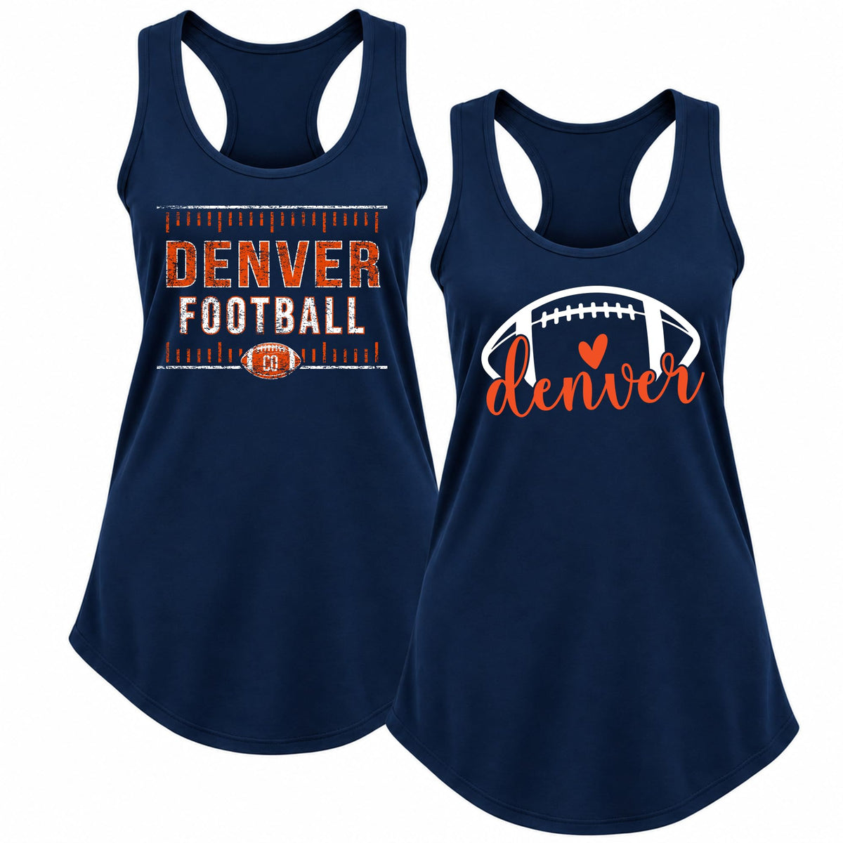 Vintage American Football Team 2 Pack Sports Ladies Racerback Tank Top