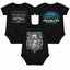 3-Pack Baby Bodysuit American Football Fan for Boys Girls Newborn Infant