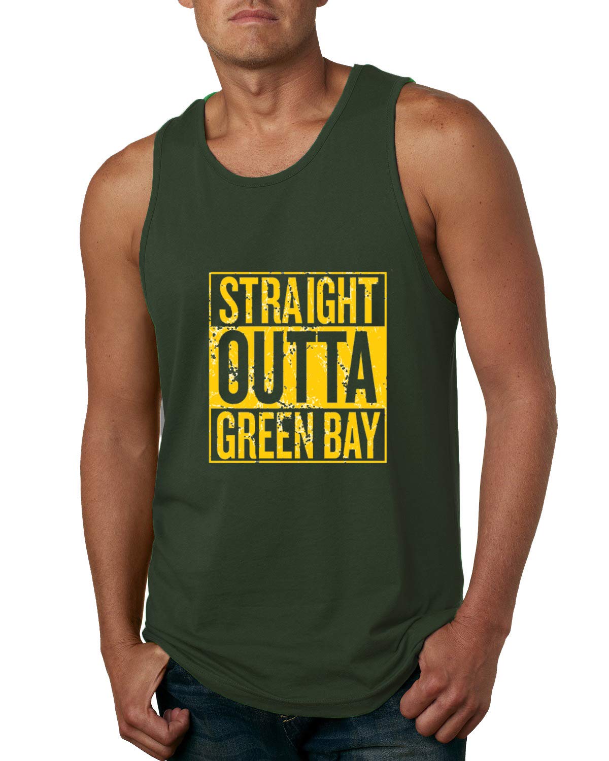Straight Outta State Fan Fantasy Sports Mens Graphic Tank Top