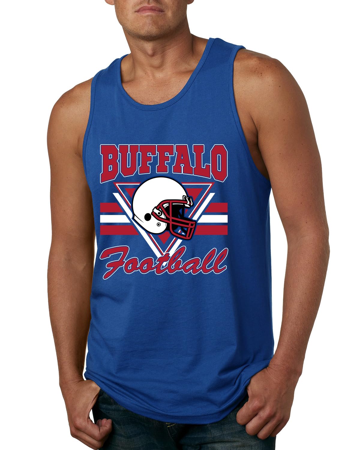 Vintage American Footbal Team Fan Helmets Sports Mens Tank Top